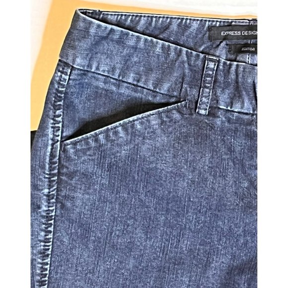 Express Vintage Indigo Editor Dress Flared Leg Jeans 2 - Picture 5 of 14